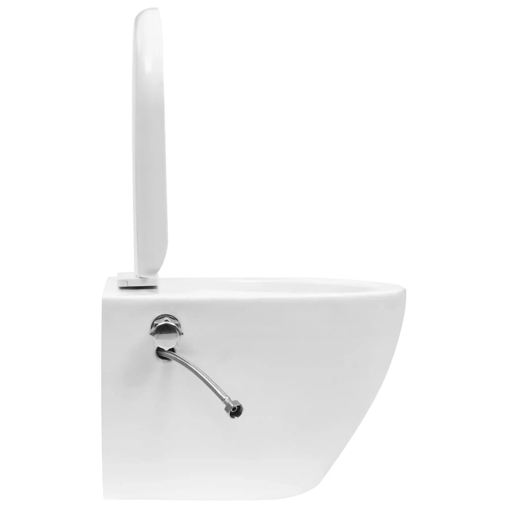 Kit completo per vaso sospeso senza brida e cassetta di scarico nascosta ceramica bianca 02_0003576