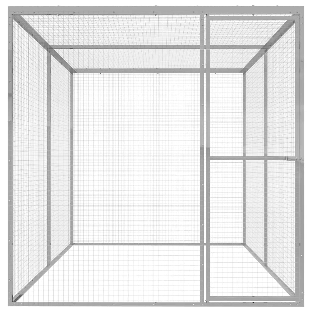 Gabbia per Gatti 3x1,5x1,5 m in Acciaio Zincatocod mxl 79695