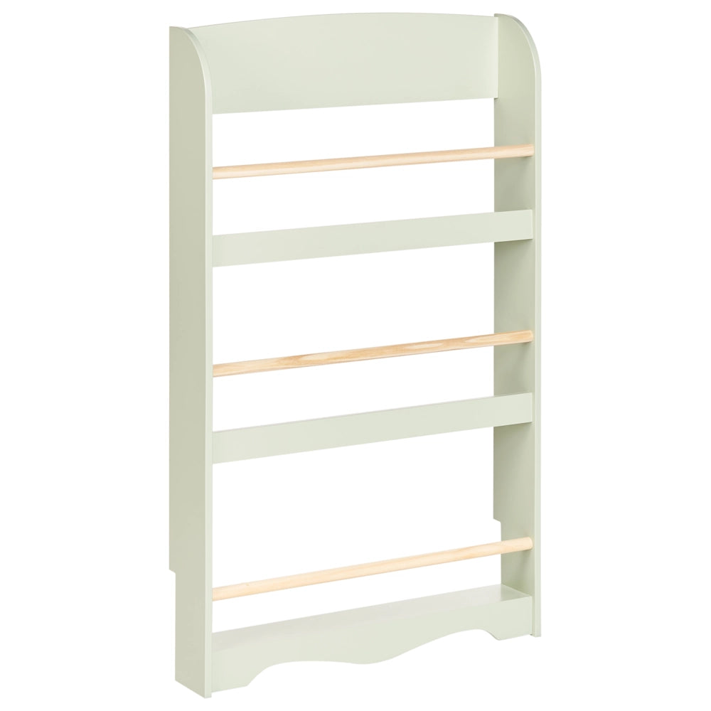 Libreria da parete verde chiaro a 3 piani in legno di pino MDF Camera dei bambini