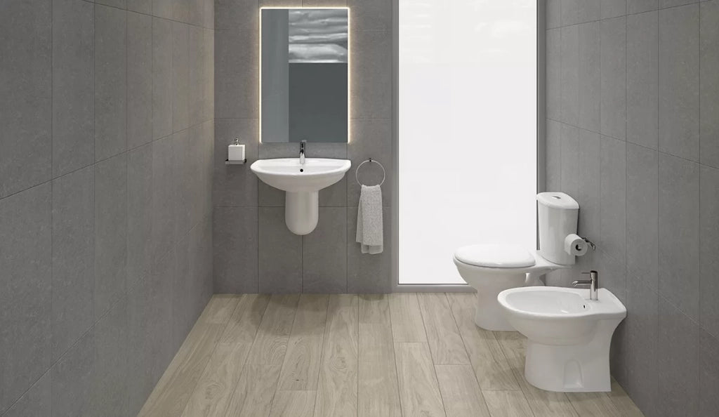 Vaso monoblocco karla con scarico a muro