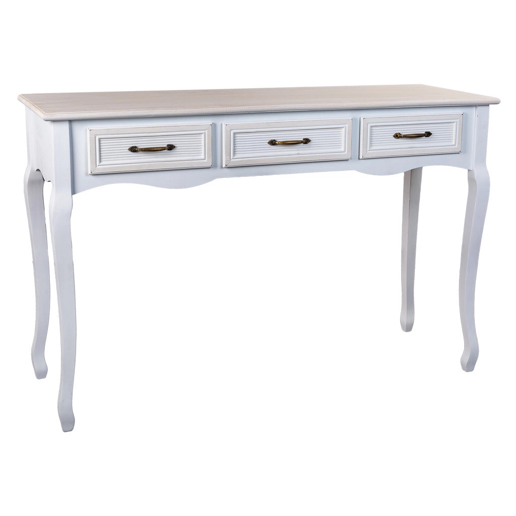 Mobile da ingresso in legno con 3 cassetti 120x40x78