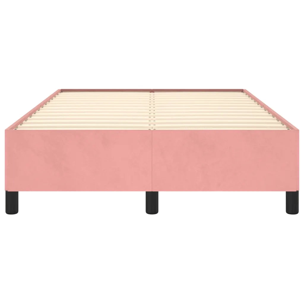 Giroletto senza Materasso-Struttura Letto Rosa 120x190 cm Velluto 111199