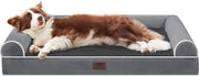 Letto per cani Grande cani Letto per cani medio grande cani, Letto per cani ortopedico Lavabile, Letti per cani con bordo Grigio scuro L 91 x B 68 x H 17 cm