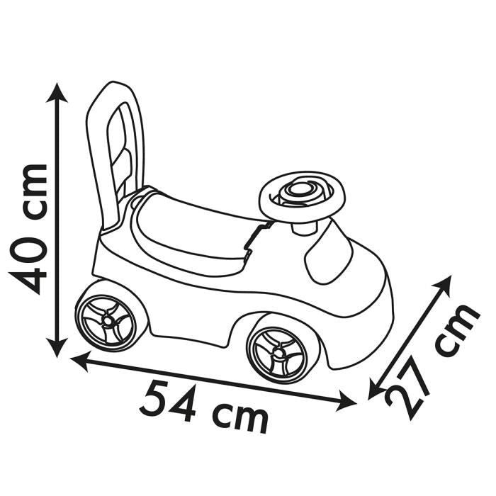 Smoby - Trasportino auto 2 in 1 - Peppa Pig - Scatola sottosella + clacson - A partire da 10 mesi - Prodotto in Francia