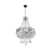 Lampada da soffitto Sare MDL3550 argento vetro decorato e pietre effetto cristallo EFFEZ