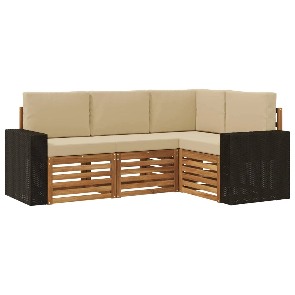 Set di divani da esterno 4 pz Poliestere 3384304