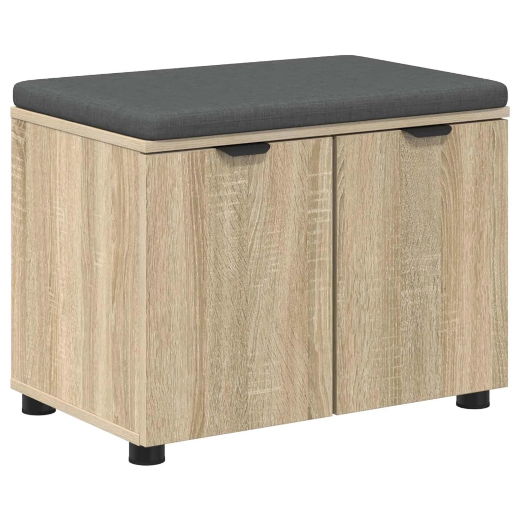 Panca per ingresso con cuscino Rovere Sonoma 60 x 38 x 46 cm 891474