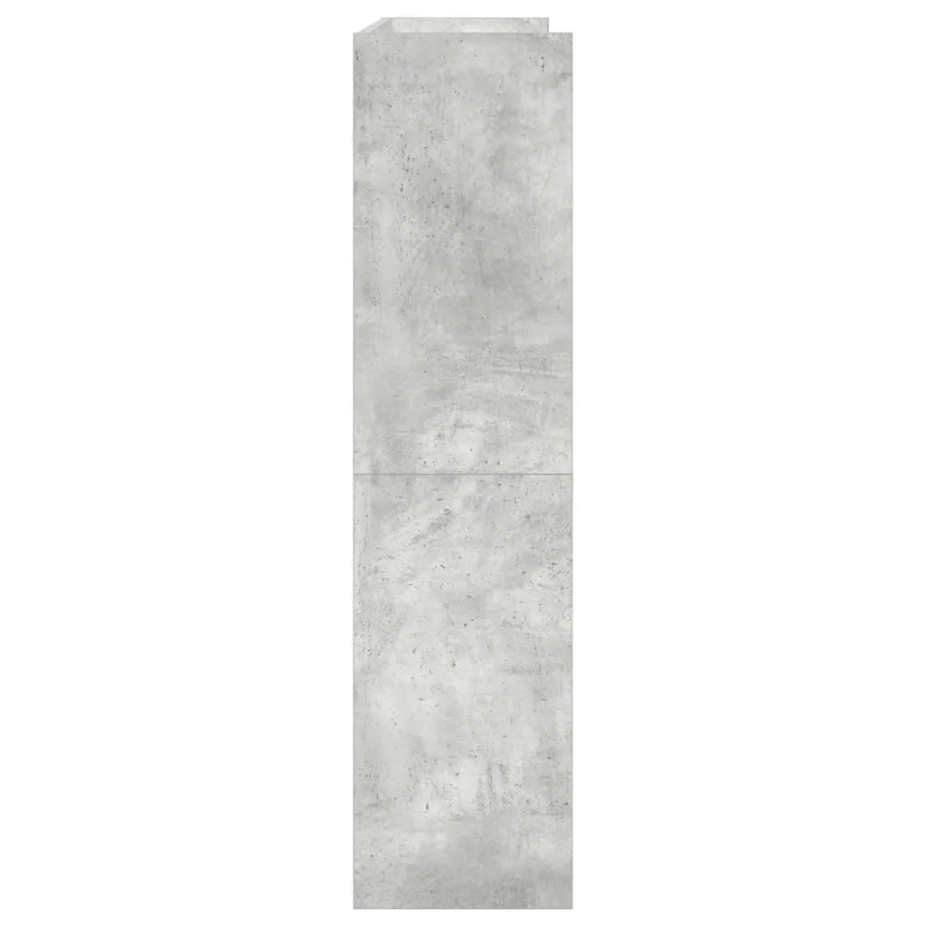 Scarpiera-Scaffale per scarpe Grigio Cemento 80x25x100 cm in Legno Multistrato