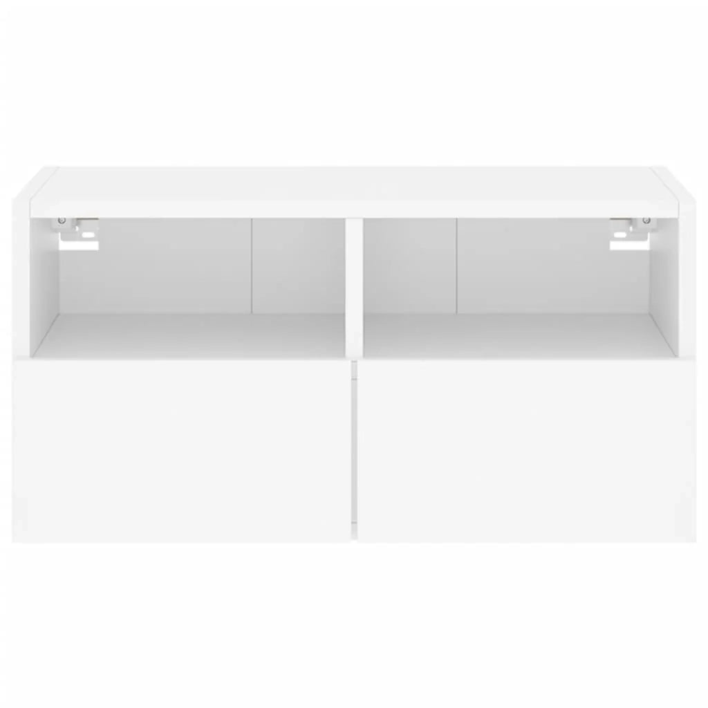 Mobile TV multimediale mensola TV mobile TV sala da pranzo soggiorno camera da letto da parete 60 x 30 x 30 cm legno ingegnerizzato bianco 02_0027792