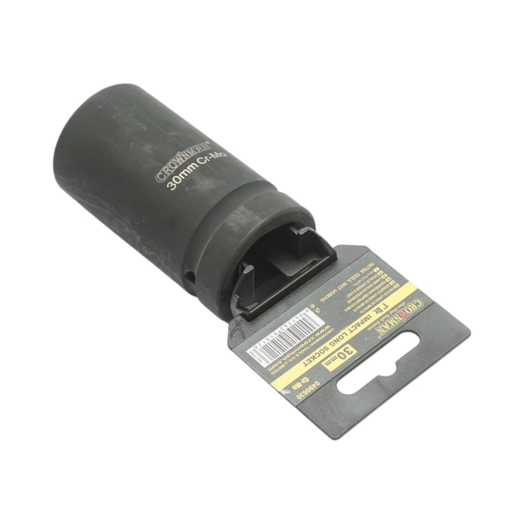 Chiave a bussola a impatto Crownman da 30 mm, quadrata da 1 pollice, in acciaio Cr-Mo