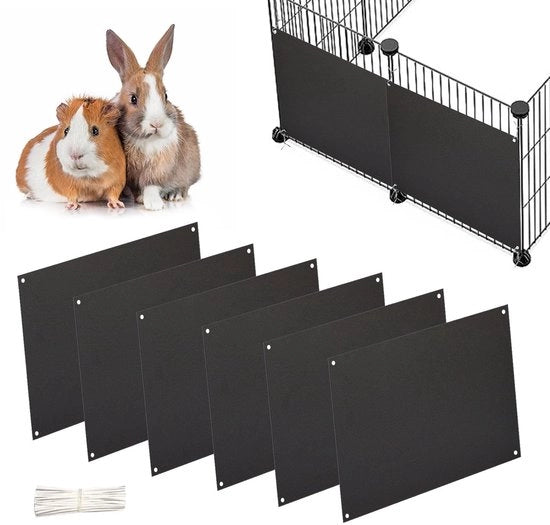 Accessori 6 pezzi - Protezione per gabbie - Protezione urinaria - Bordo trasparente - Cavia/ accessorio per gabbie - Facile e essenziale
