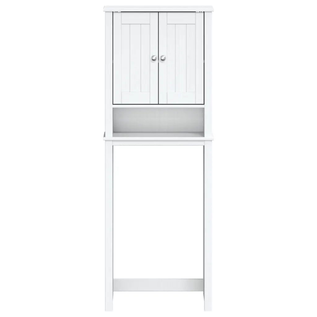 Portaoggetti Sopra WC BERG Bianco 60x27x164,5 cm Legno Massello