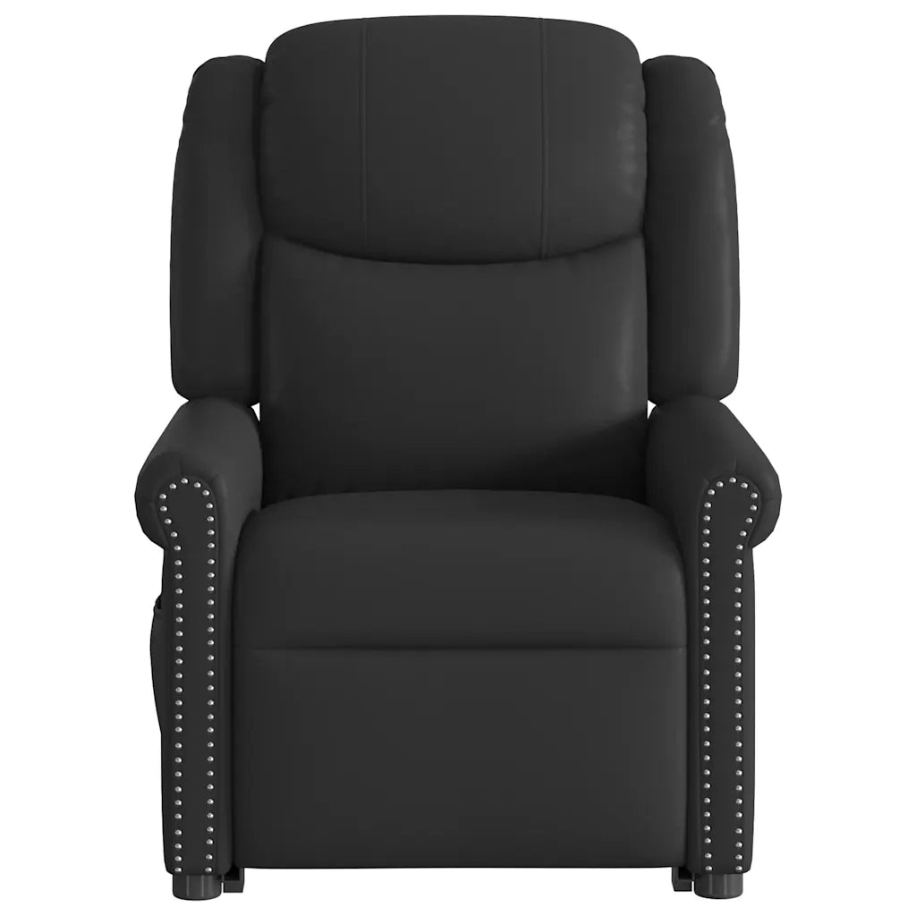 Poltrona Alzapersona Reclinabile Elettrica Nera Similpelle 3303422