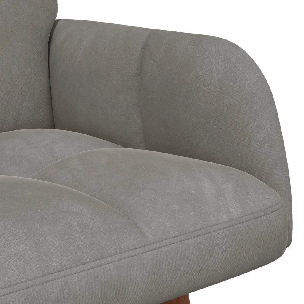 Sofa a Due Posti Grigio chiaro 115 x 61 x 87 cm Velluto