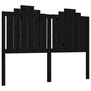 Testiera | Testata per Letto Nera 146x4x110 cm Legno Massello di Pino
