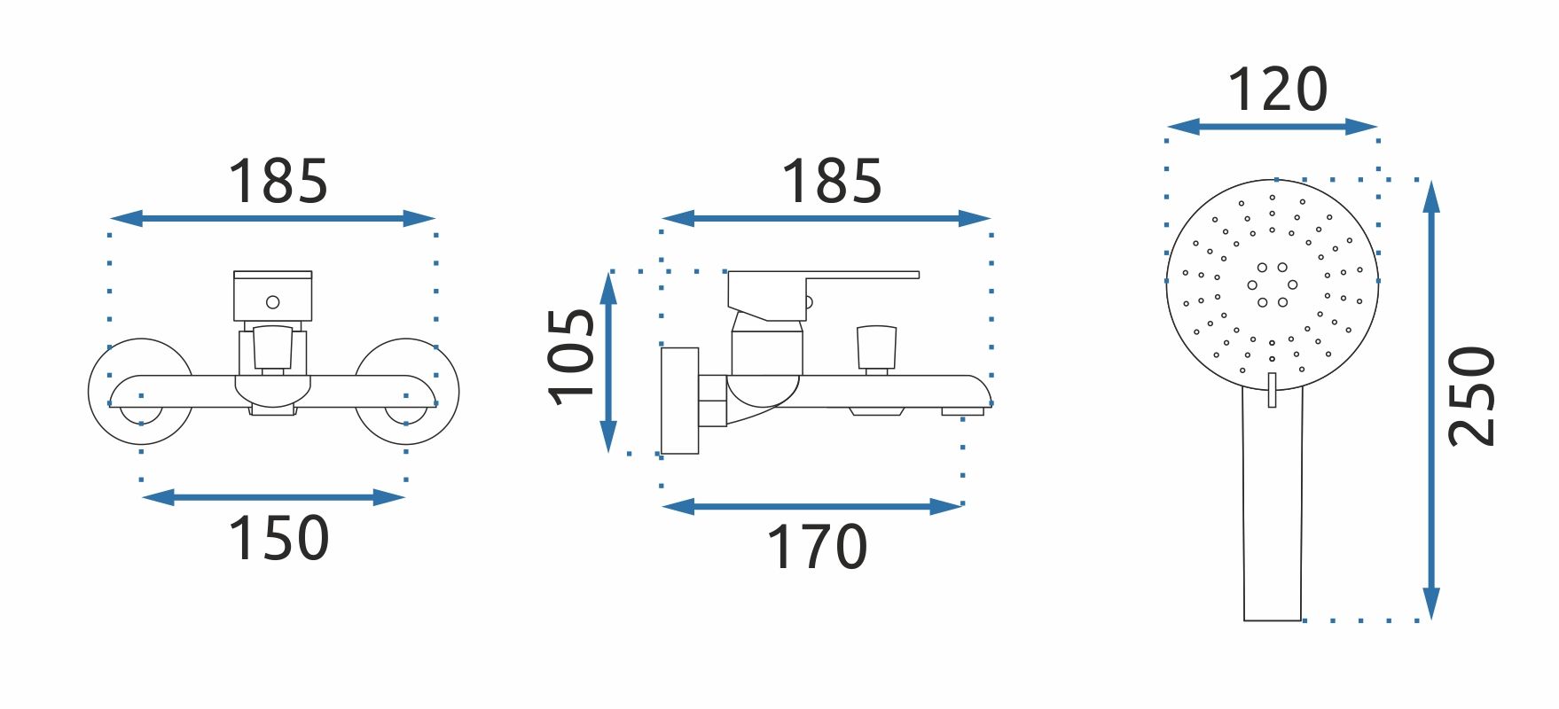 Rubinetto Da Vasca Rea Bloom White Gold