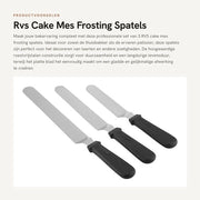 Set di spatole in acciaio inox per decorazione di torte - 3 pezzi 

Spessore: 3 mm 
Lunghezza: 25 cm 
Materiali: Acciaio inox 
Peso: 0,2 kg
