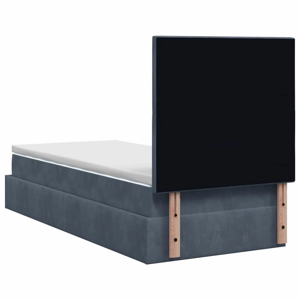 Letto Ottomano con Materasso e LED Grigio Scuro 80 x 200 cm 3458338