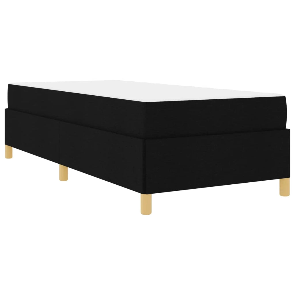 Struttura del letto con materasso Nero 90 x 200 cm Tessuto