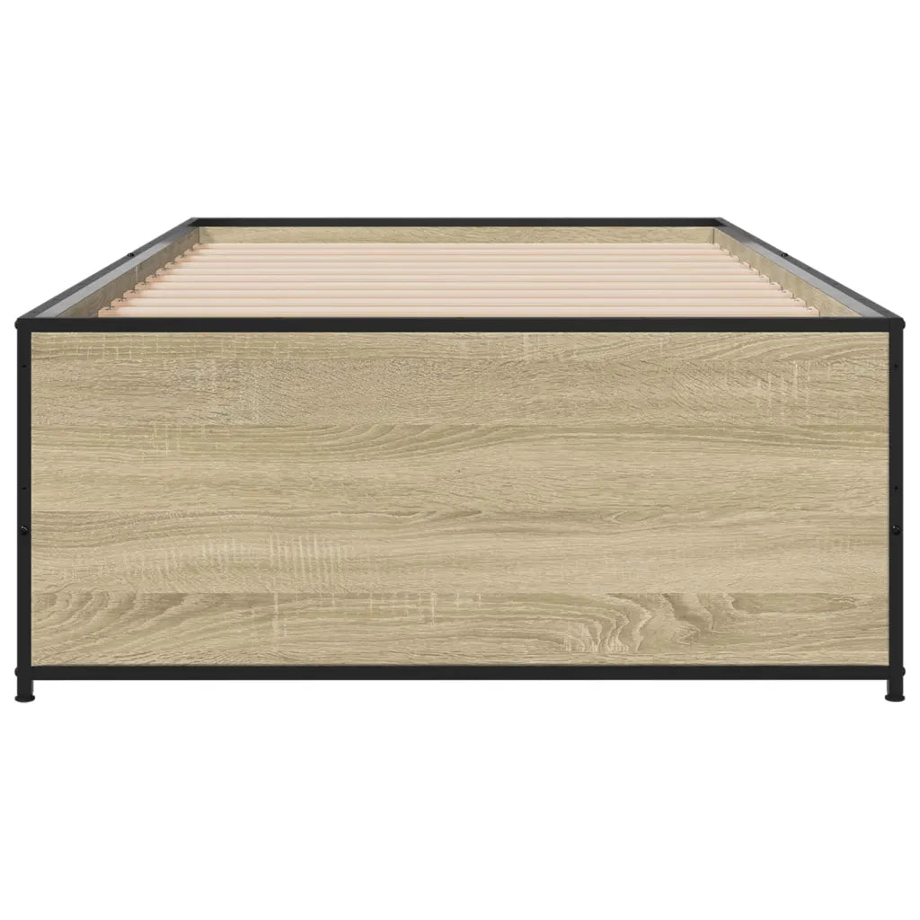 Giroletto Rovere Sonoma 75x190cm in Legno Multistrato e Metallo 845252