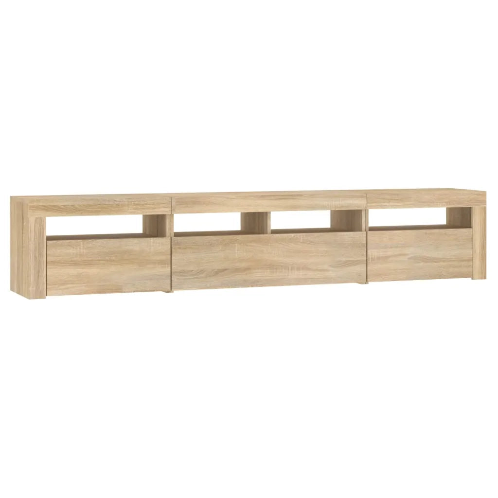 Mobile Porta TV con Luci LED Rovere Sonoma 210x35x40 cm 3152732
