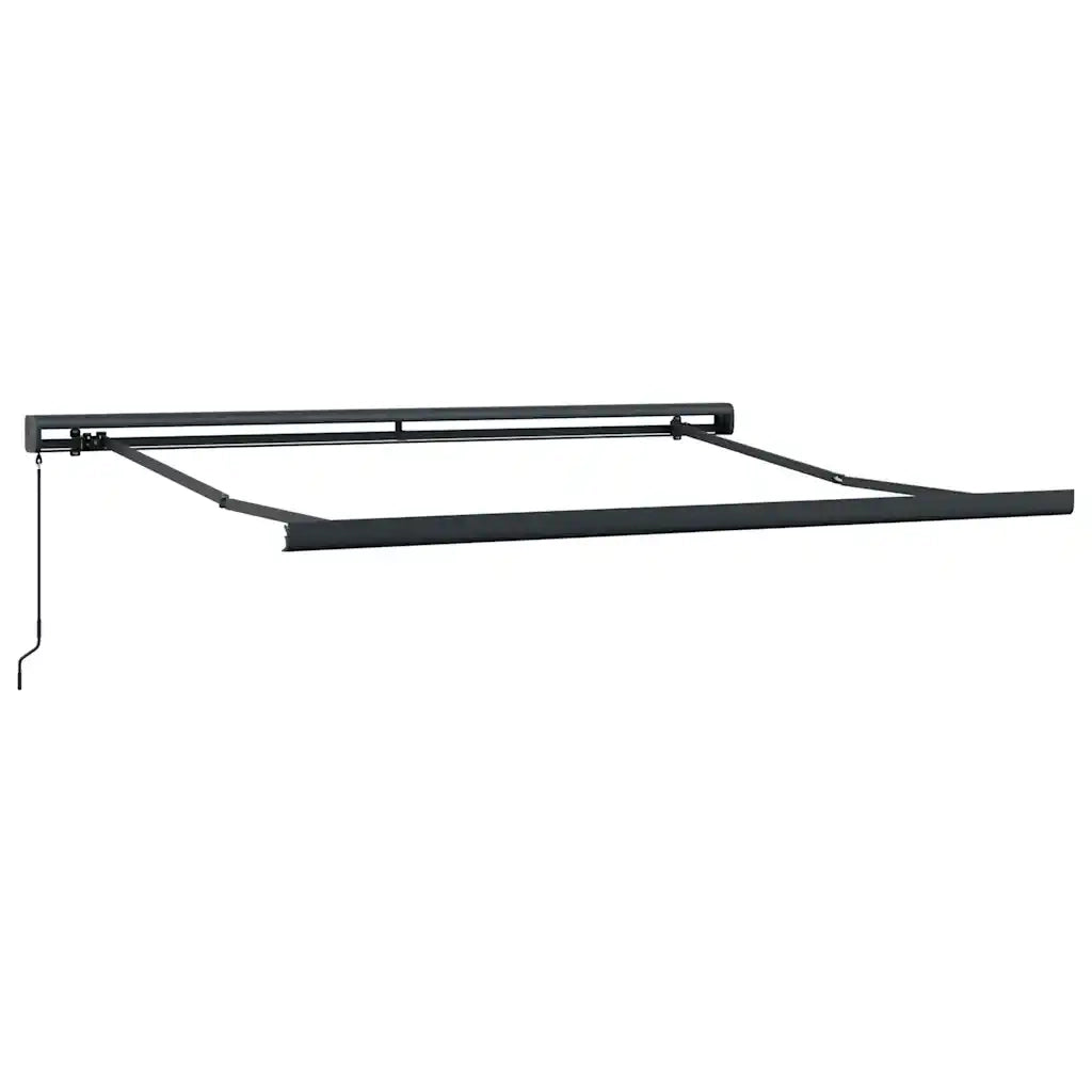 Tenda da Sole Antracite e Bianca 3x2,5 m Tessuto e Alluminio