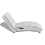 Lettino Massaggiante | Sedia Relax Bianco in Similpelle