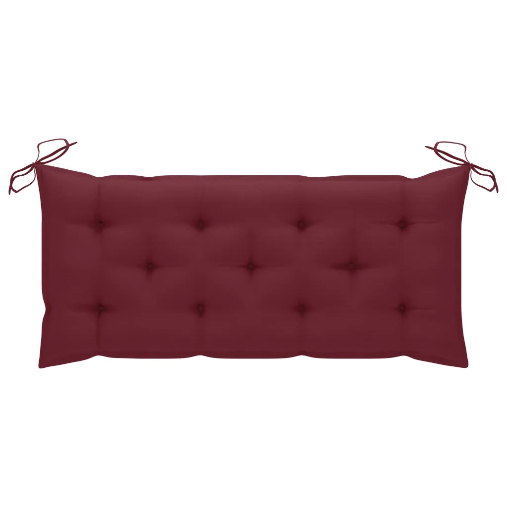 Panchina da Giardino con Cuscino 120 cm in Bambù 3063900
