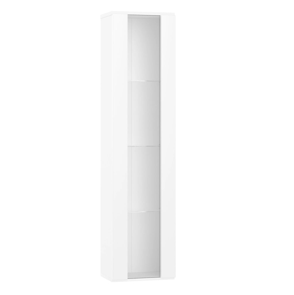 Vetrina da parete 40x29x170 cm con illuminazione LED multicolore e 4 livelli bianca HAVRYA
