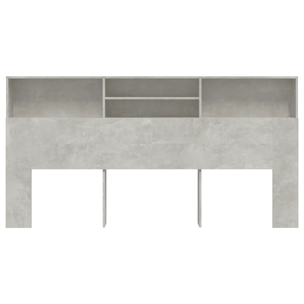 Testiera con Contenitore Grigio Cemento 200x19x103,5 cm cod mxl 76098