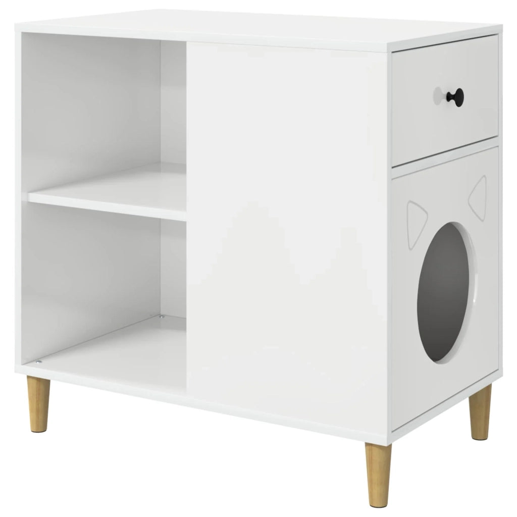 Casa per Gatti Bianco Lucido 72 x 42.5 x 70 cm CFW9254325