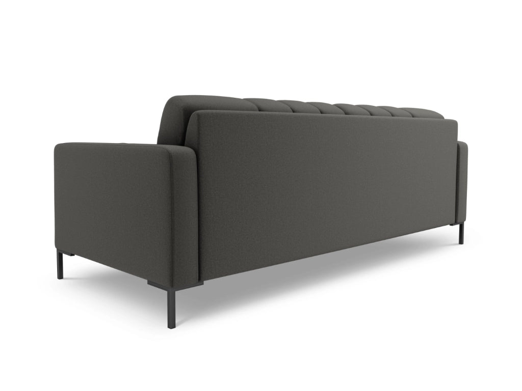Cosmopolitan Design - Divano "Bali" 4 posti in tessuto strutturato grigio scuro 