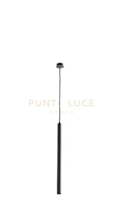 SOSPENSIONE TUBE H.60CM D.3CM NERO LED 3000K 365LM 5W