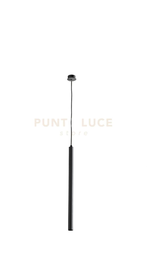 SOSPENSIONE TUBE H.60CM D.3CM NERO LED 3000K 365LM 5W