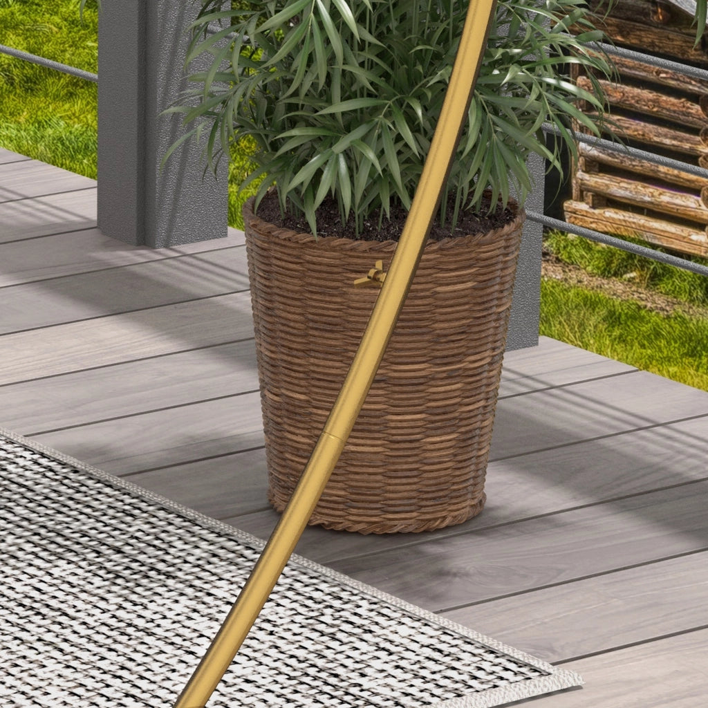 Arco da Giardino 280x60x258 cm per Decorazioni e Piante Rampicanti in Acciaio Oro