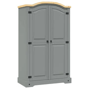 Armadio in Legno di Pino Messicano Corona 2 Ante Grigiocod mxl 82234