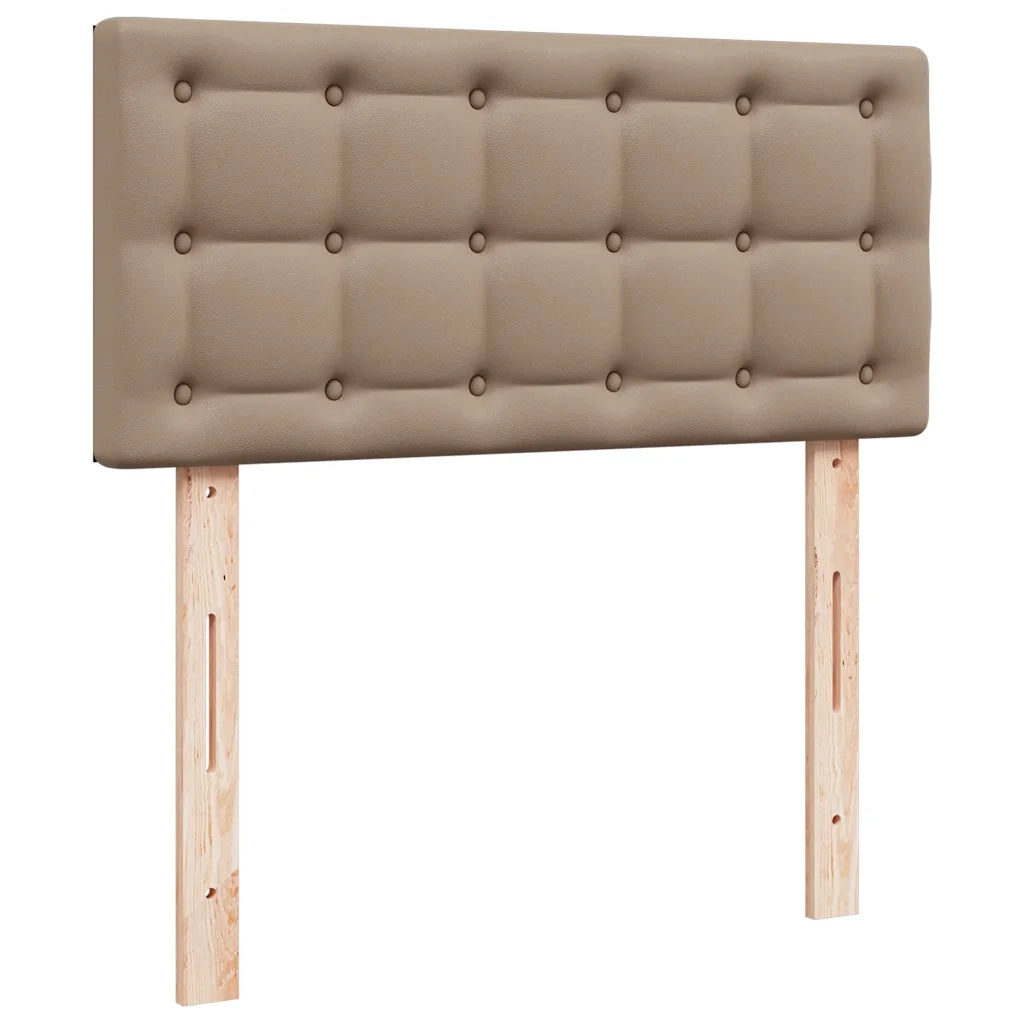 Letto Pouf con Materasso Cappucino 90x190 cm Similpelle 3311282