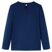 Maglietta Bambina Maniche Lunghe Blu Marino 128 14102
