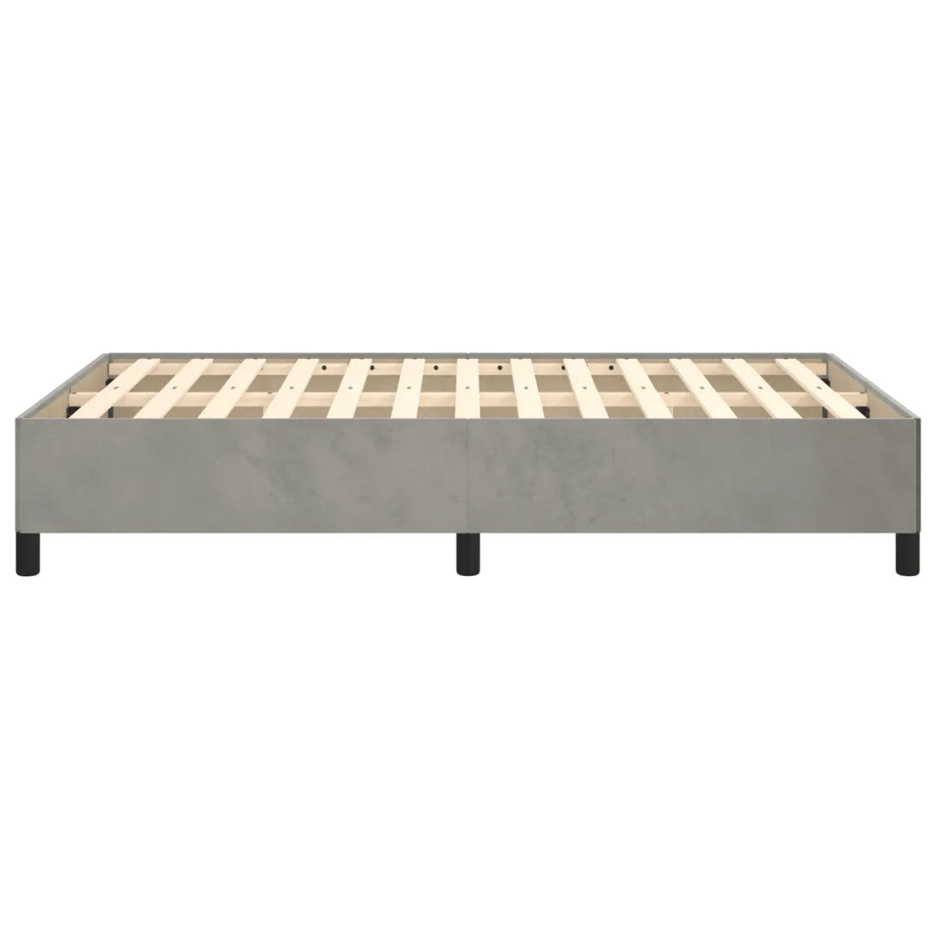 Giroletto senza Materasso Grigio Chiaro 120x190 cm Velluto