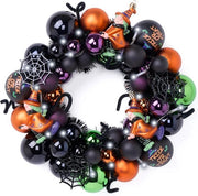 Decorazione di Halloween per Porta - Diametro 30 cm - Palle di Halloween Resistenti alle Scroste e Decorazioni con Luce LED e Timer per la Casa
