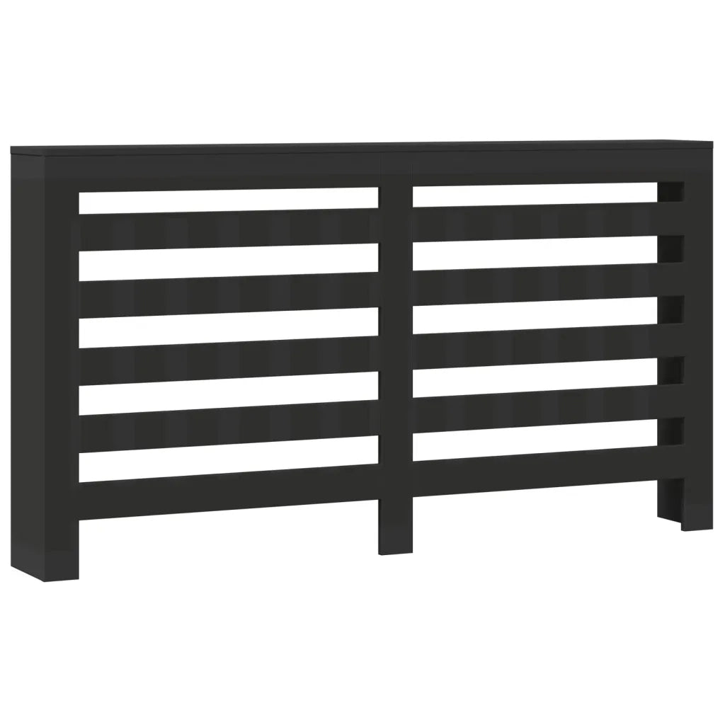 vidaXL Copertura Termosifone Nera 175x20x82 cm in Legno Multistrato