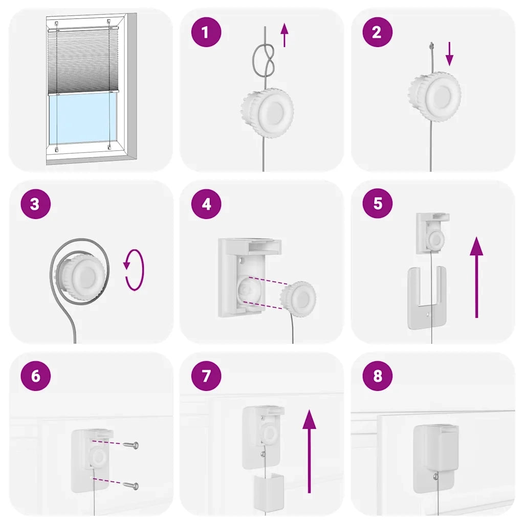 Tenda Plissettata Rosa 80x200 cm Larghezza Tessuto 79,4 cm 4015462