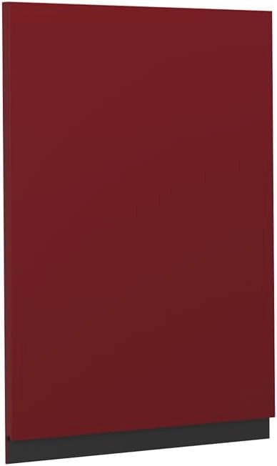 Frontale cucina R-Line, Rosso, 59.6 x 196 cm frontale del mobile per mobile per frigorifero, adatto per armadi da cucina R-Line per un montaggio semplice