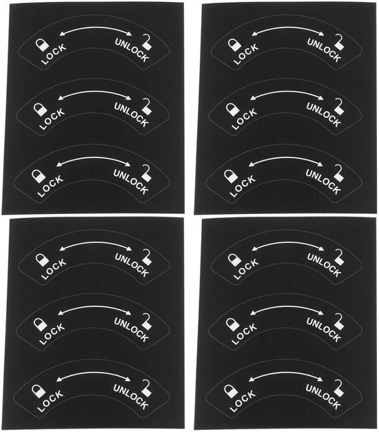 12 Stickers di Indicazione per la Apertura e la Chiusura delle Porte