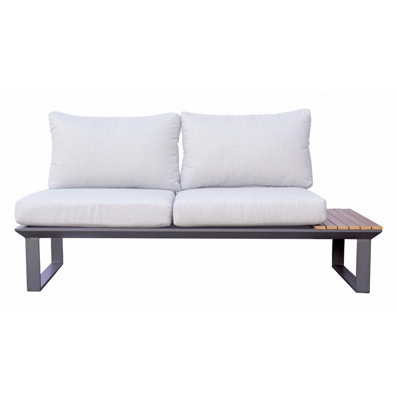Set angolare MOIA Saint Tropez in alluminio e resin wood