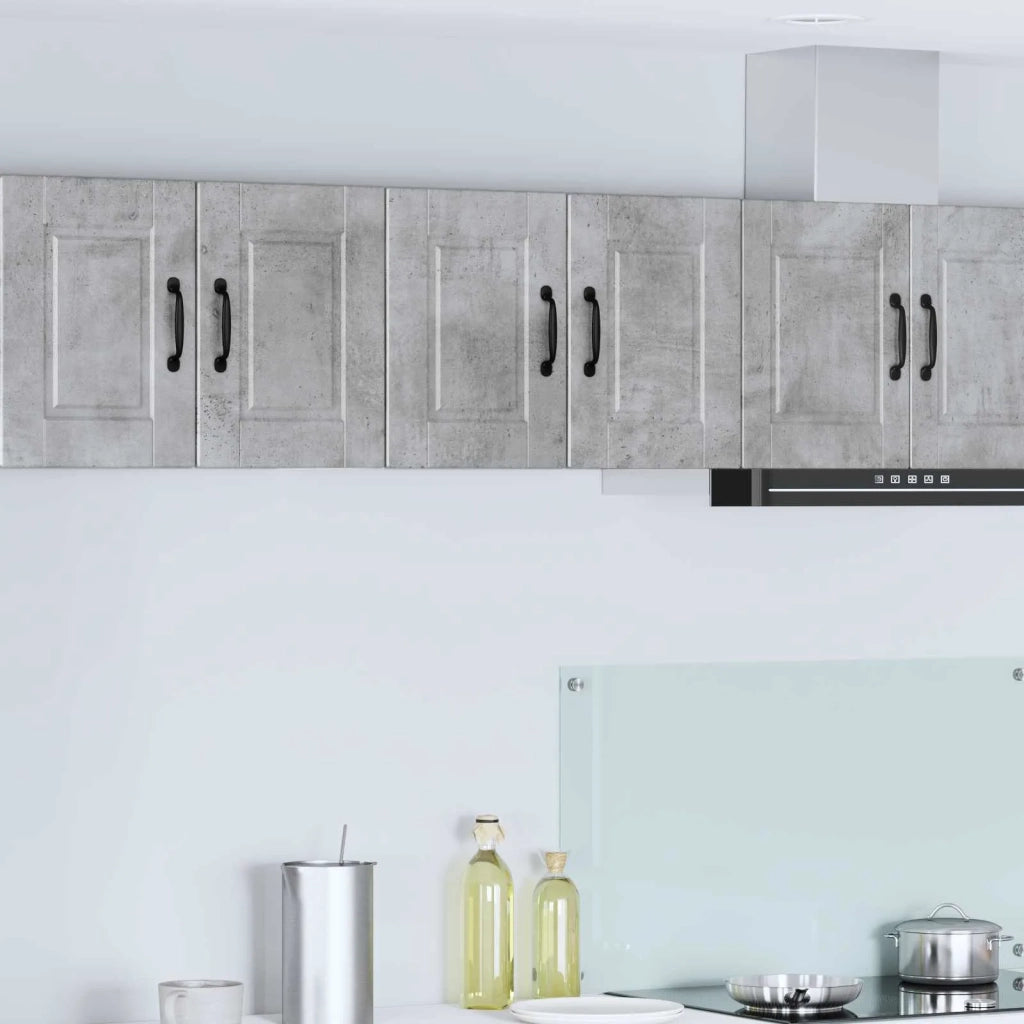 Pensile da cucina | Armadietto a muro PORTO 2 pz Grigio cemento 60 x 31 x 40 cm