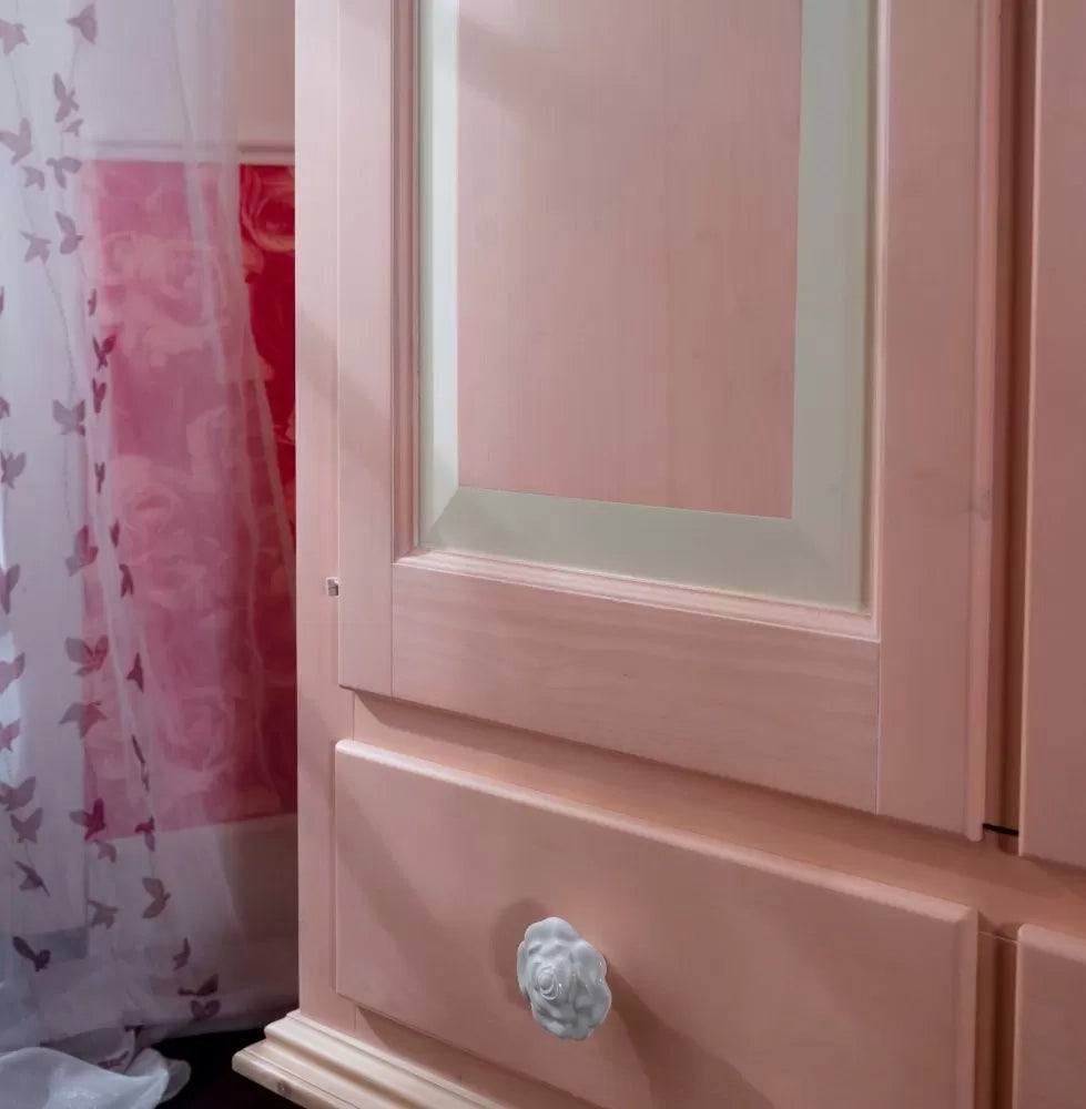 Armadio 2 porte in legno rosa e miele shabby 125x60x200 (2200) - Mobili 2G