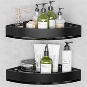 Hoekdouche con 2 armadi per bagno - Inox antiruggine - Facile da installare - 8 kg di carico - Perfetto per bagno e doccia