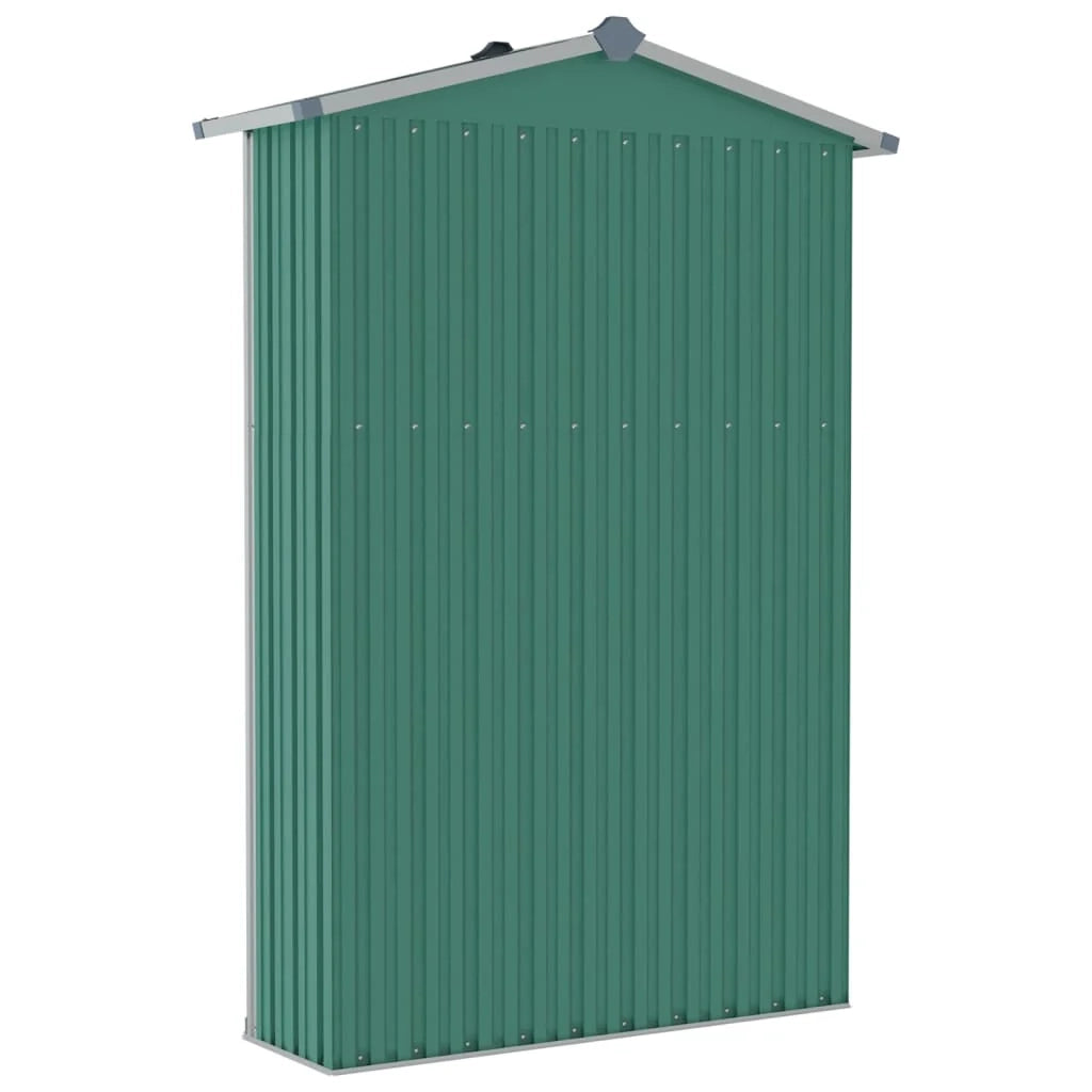 Casetta da giardino cabina ripostiglio casetta da esterno robusta casetta per attrezzi 116 x 45 x 175 cm acciaio zincato verde 02_0022343