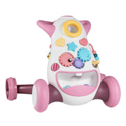 Camminatore montessori musica luci inserimento forme ingranaggi-Camminatore lancio spazio conservazione posteriore bambini Rosa